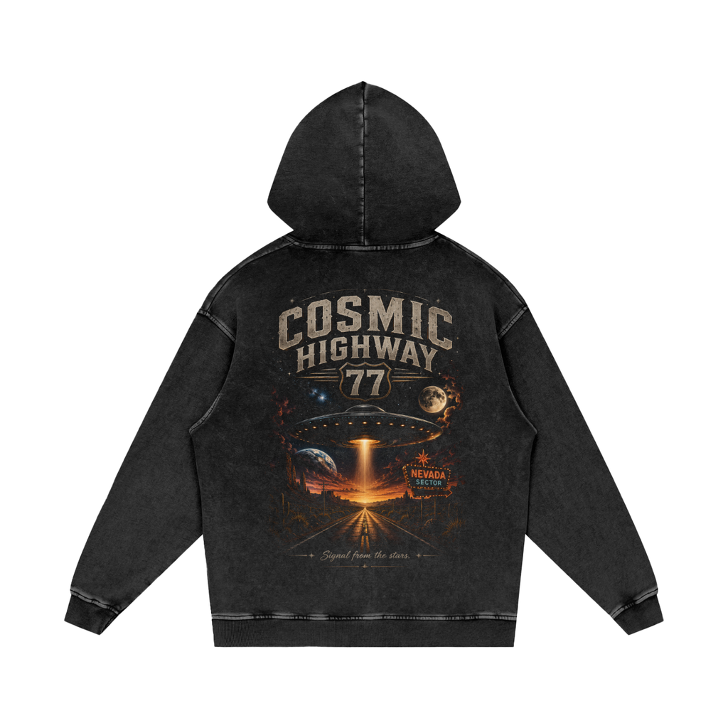 Nevada 77 Snow Washed Loose Cotton Hoodie