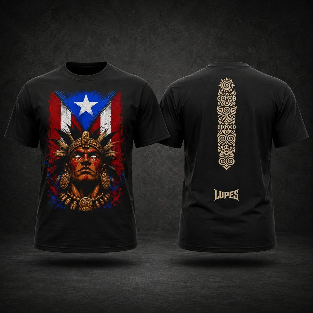 Lupes PR Flag Tribal King Graphic Tee