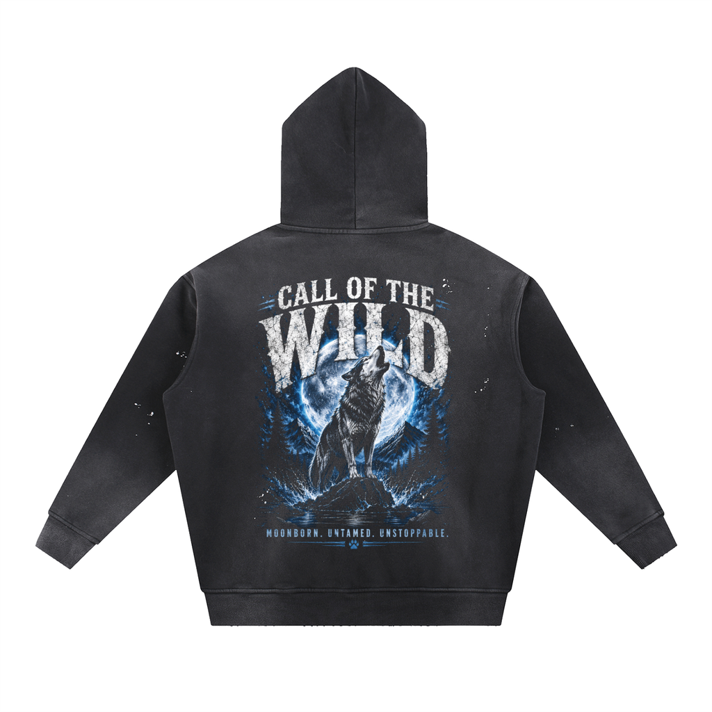 Hoodiegans Vintage Washed Frayed Fleece Hoodie