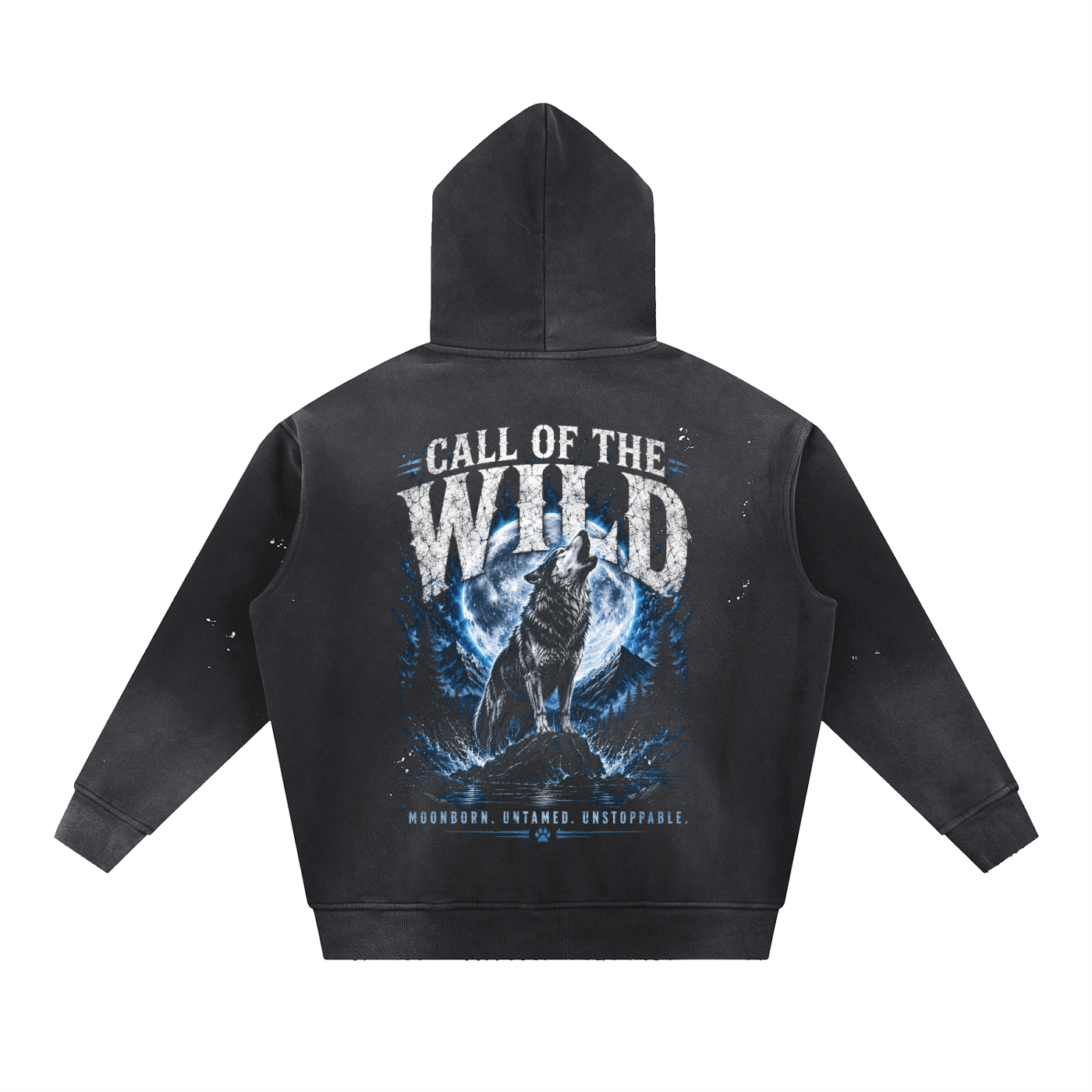 Hoodiegans Vintage Washed Frayed Fleece Hoodie