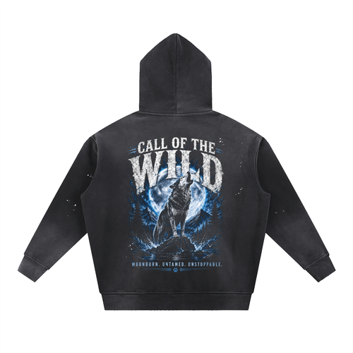 Hoodiegans Vintage Washed Frayed Fleece Hoodie
