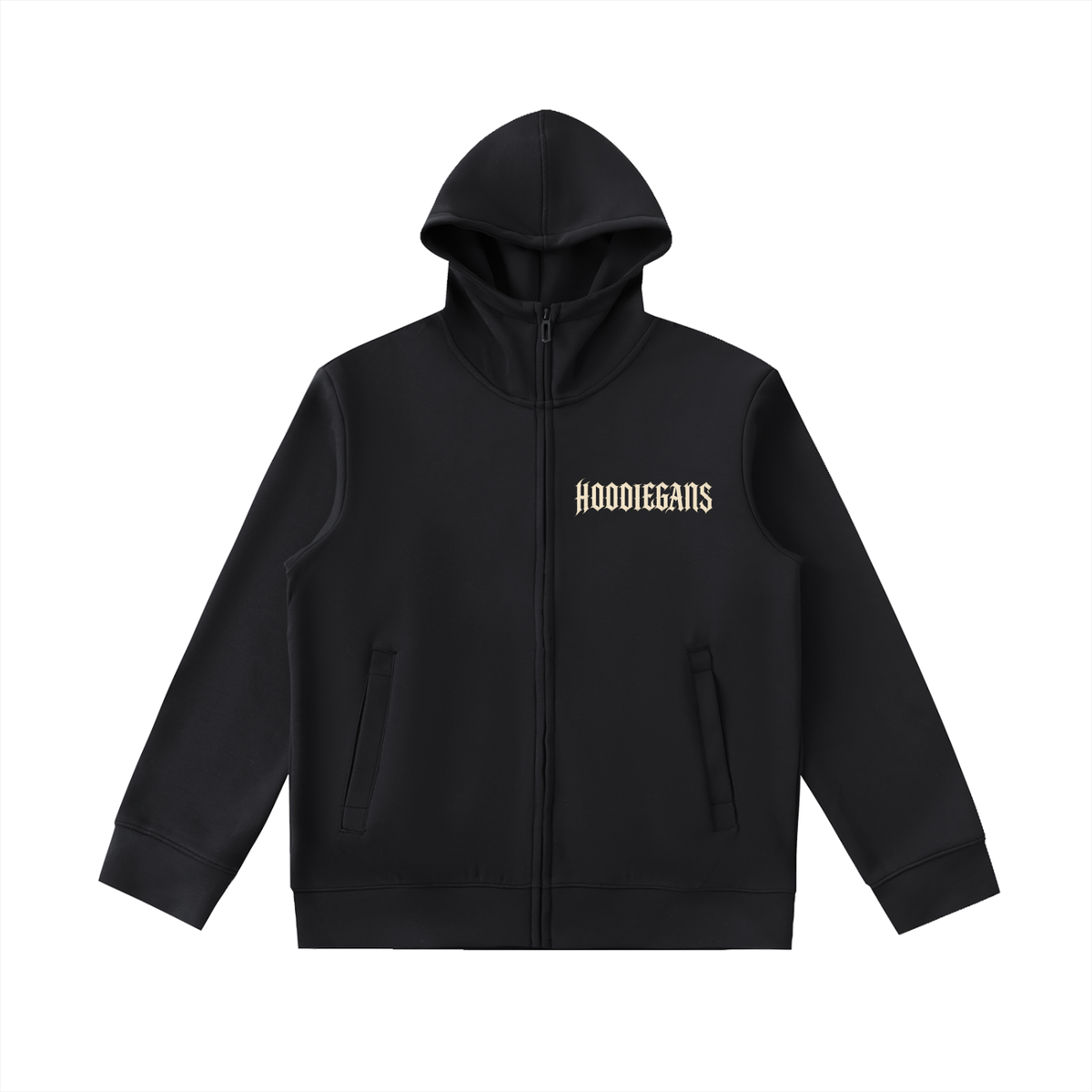 Hoodiegans Essential Heavyweight High Neck  Zip-Up Hoodie