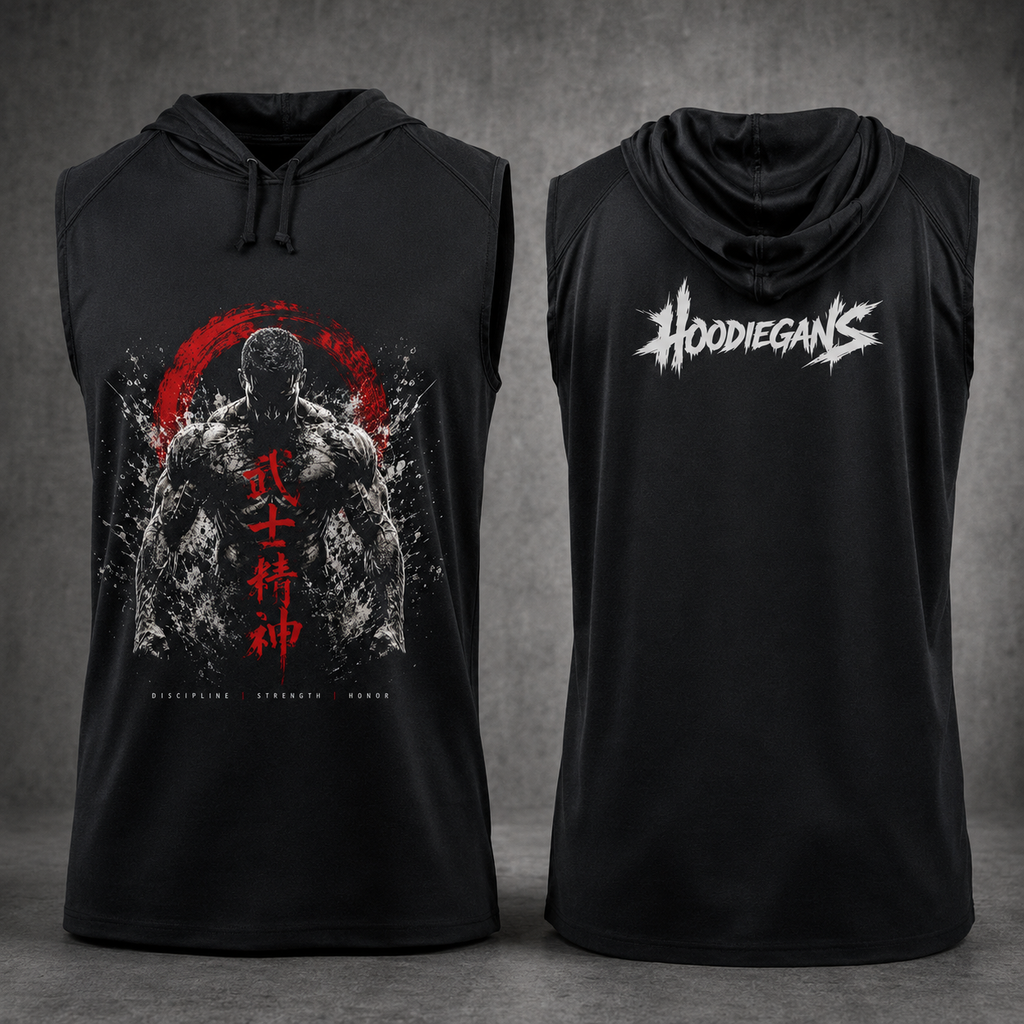 HG Muscle Sleeveless Hooded T-Shirt