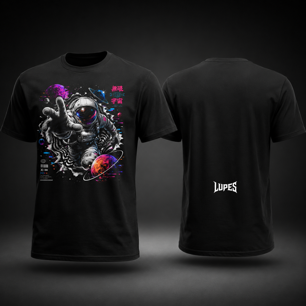 Lupes Beyond Infinity Astronaut Graphic T
