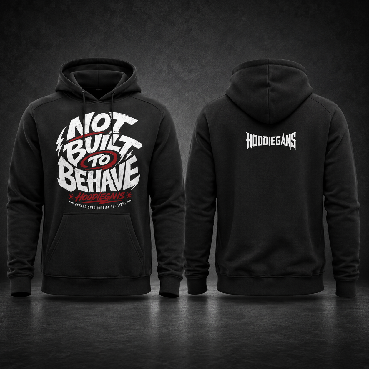 Hoodiegans Behave Black Heavy Blend Hoodie