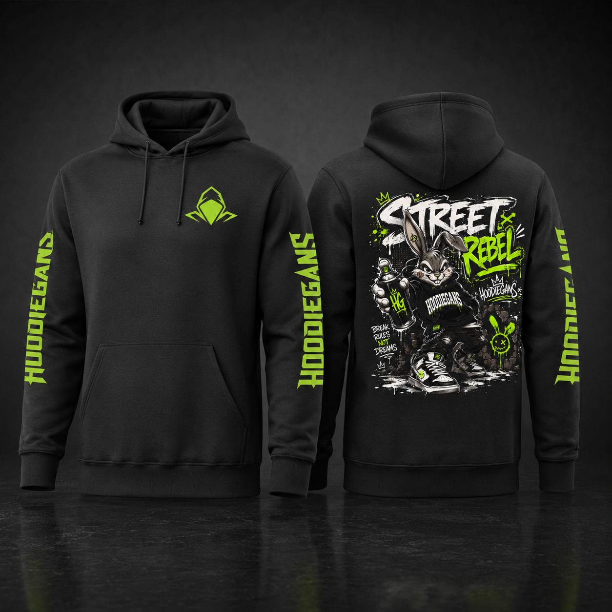 Hoodiegans Street Rebel Heavy Blend Bad Bunny Hoodie