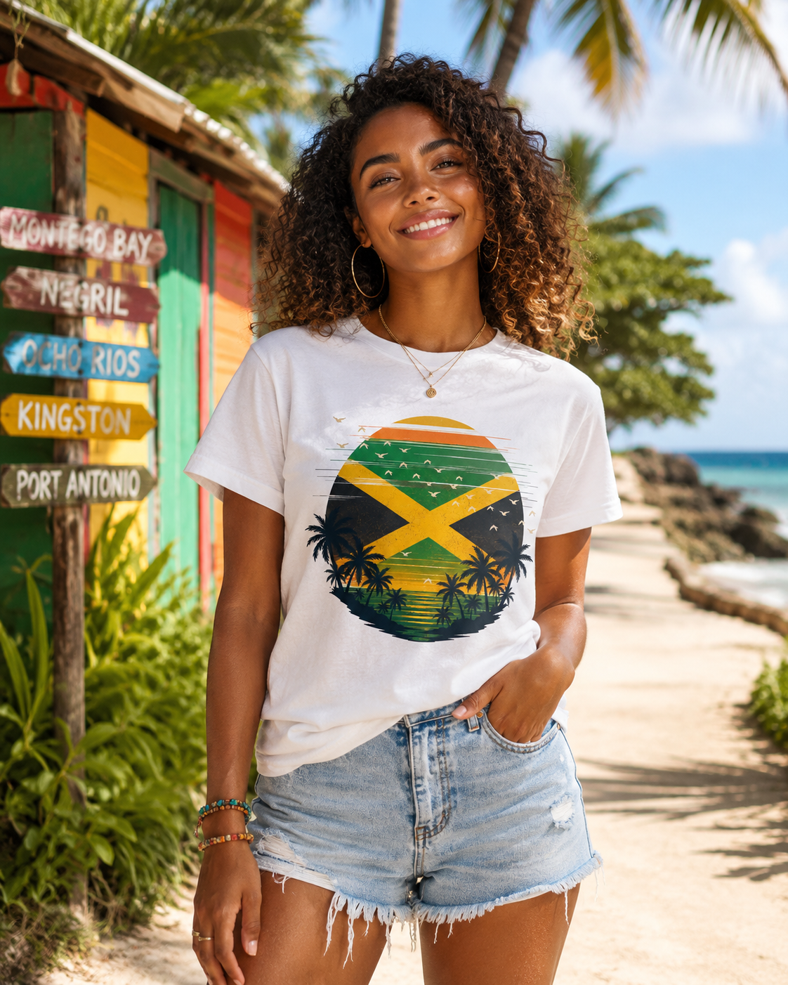 Jamaican Sunset Heritage Graphic Tee