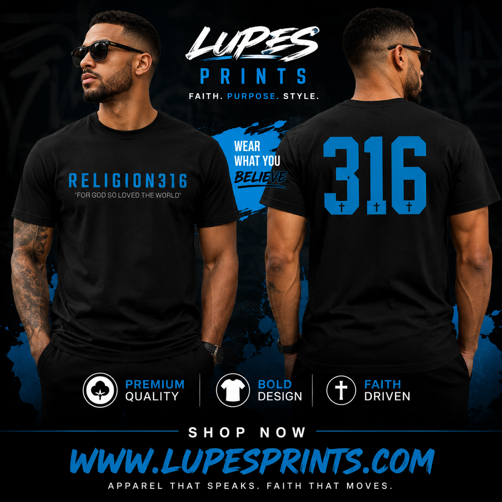 Religion316 Unisex Tee Blue Logo