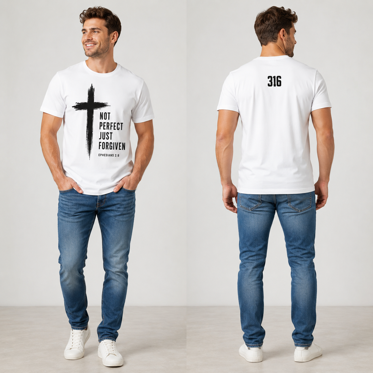 Religion316 Cross White T-Shirt