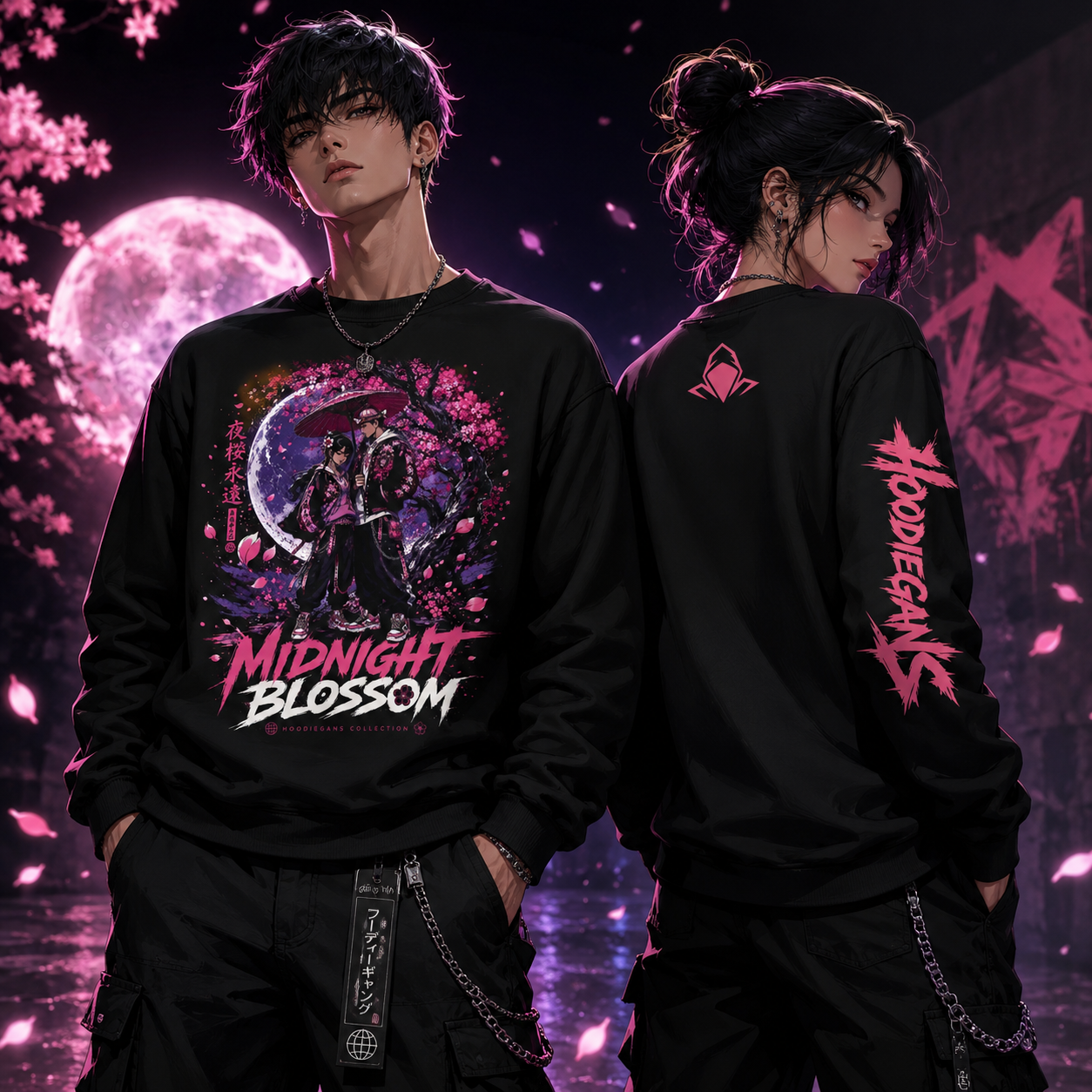 HG Midnight Blossom Lightweight Sweatshirt