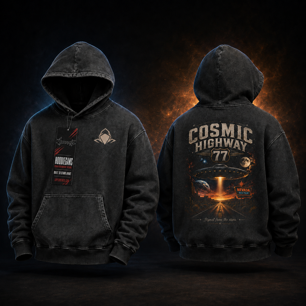 Nevada 77 Snow Washed Loose Cotton Hoodie