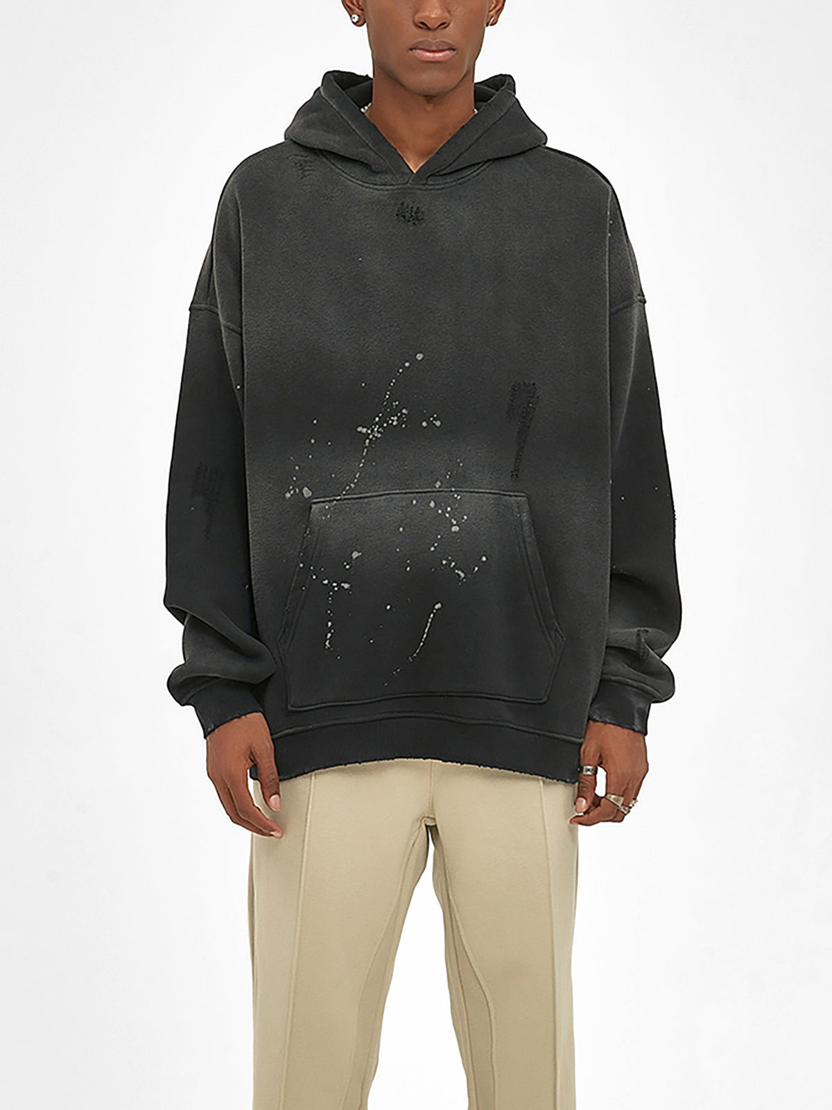 Hoodiegans Vintage Washed Frayed Fleece Hoodie