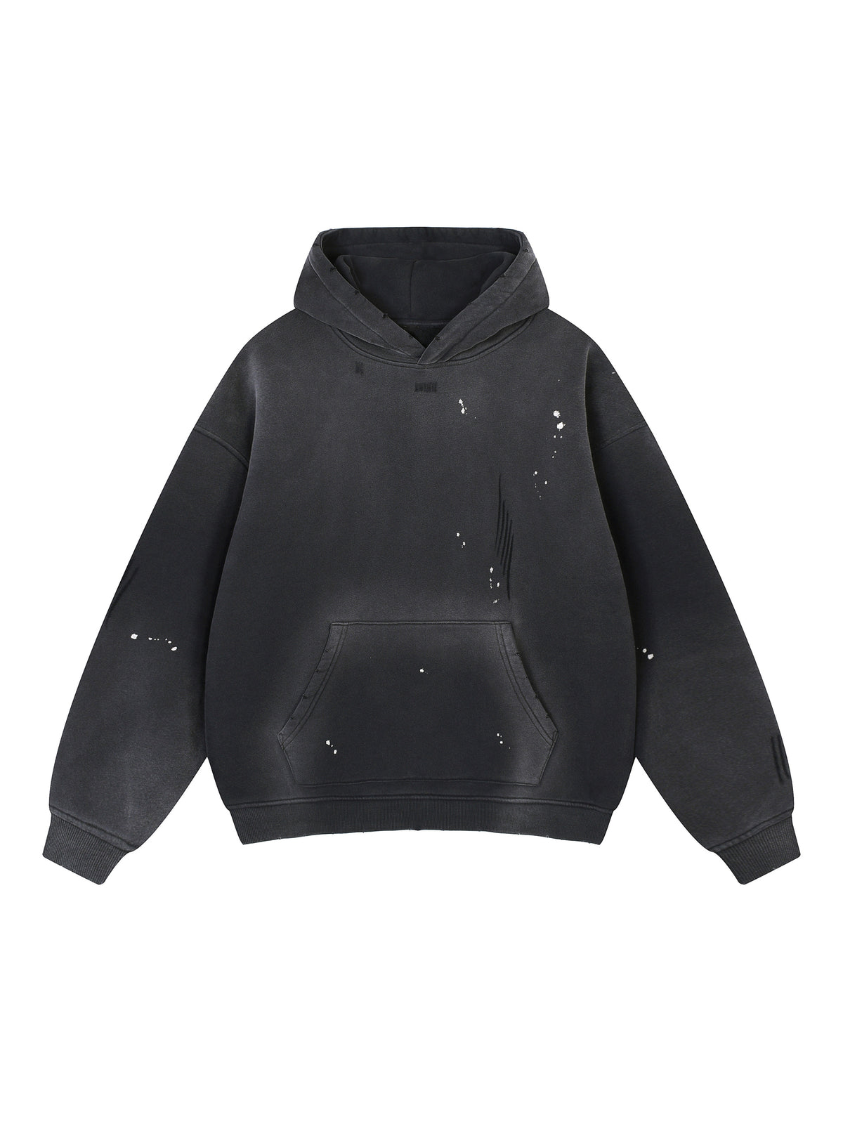 Hoodiegans Skeletor On The Moon Green Vintage Washed Frayed Fleece Hoodie