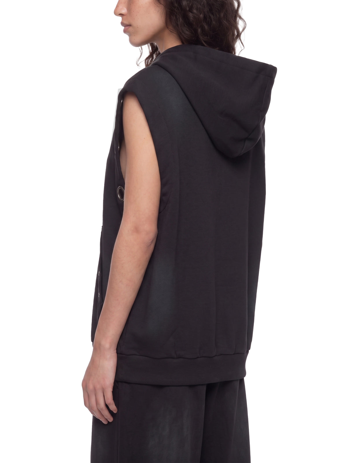 Skeletor On The Moon Unisex Vintage Wash Sun Fade Sleeveless Hoodie
