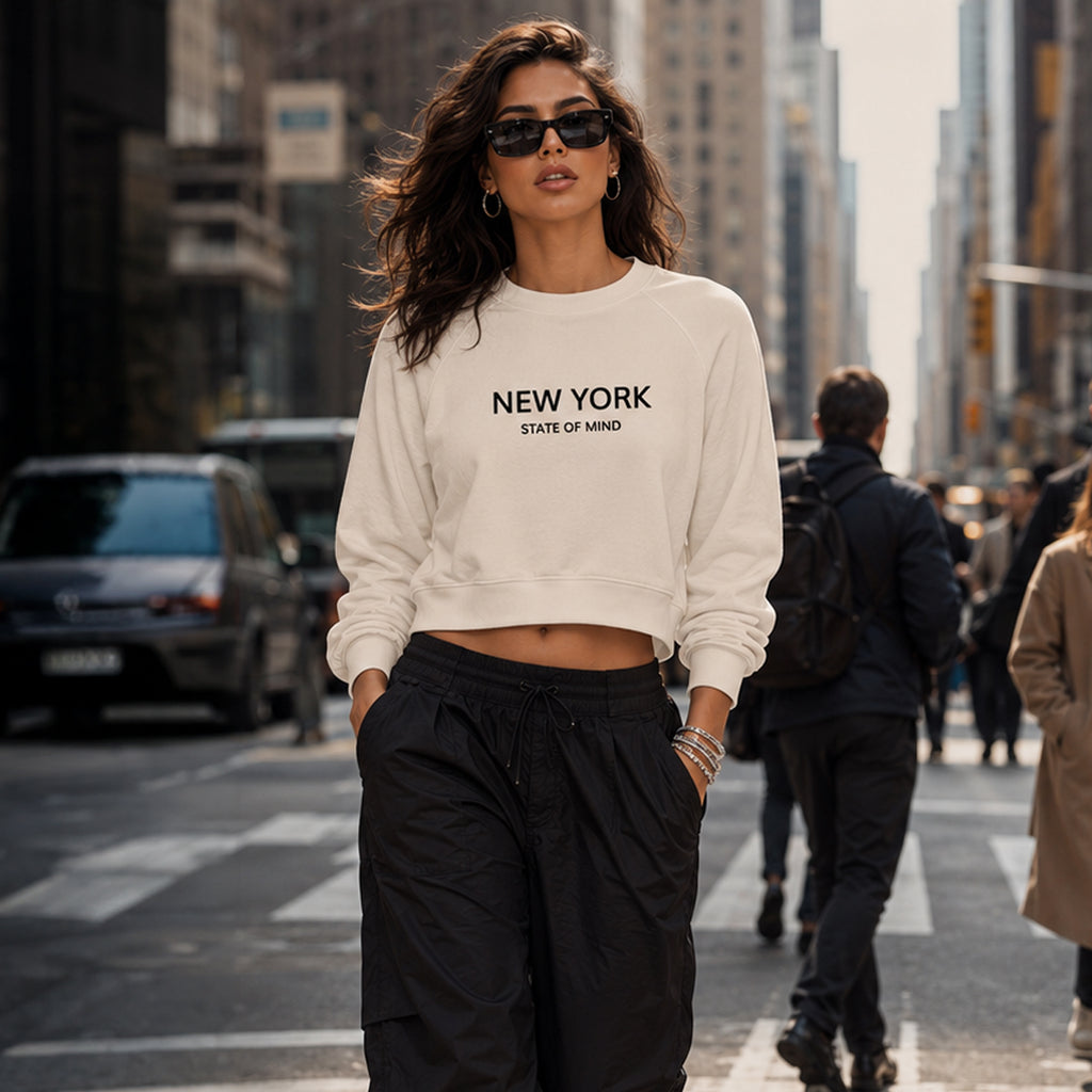 New York State of Mind Womens Cropped Sweater